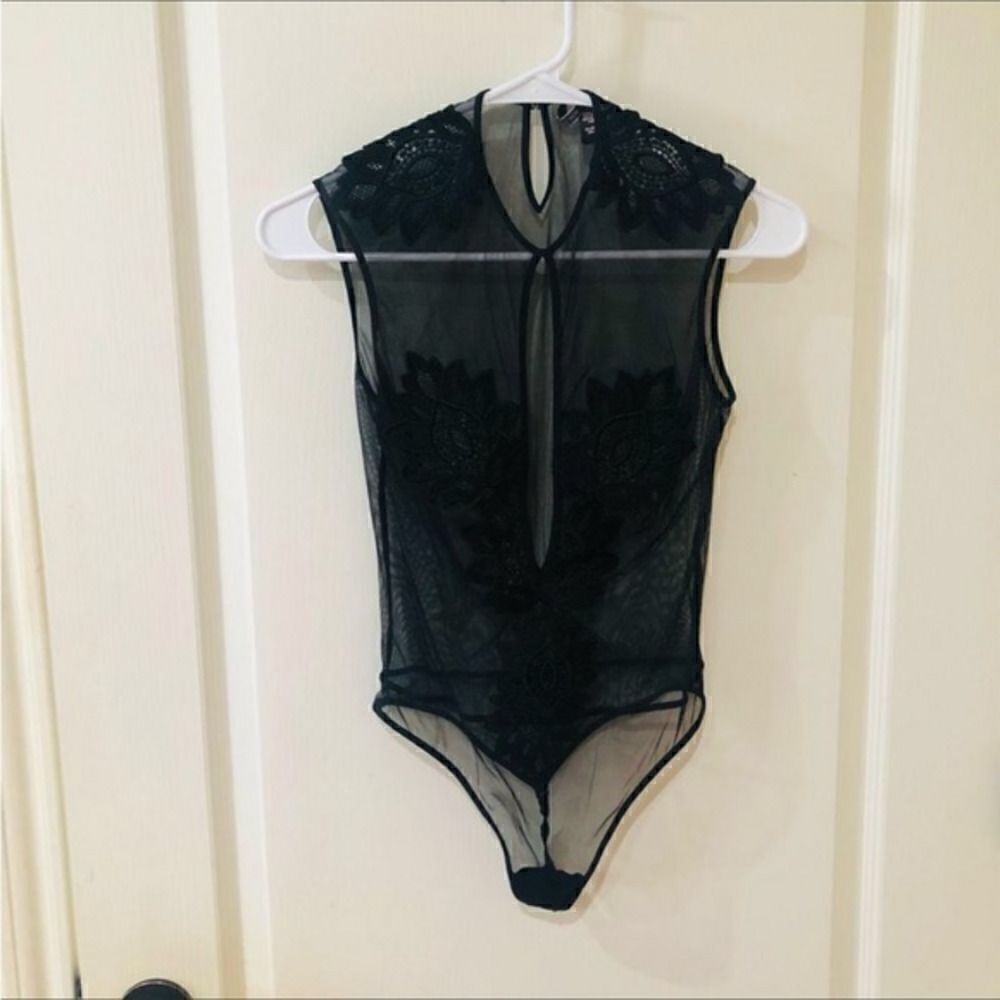 Victoria’s Secret flora appliqué‎ bodysuit